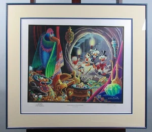 Donald Duck and Uncle Scrooge Dangerous Discovery Carl Barks Signed Gold Plate - Picture 1 of 3