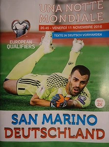 off. Programme European Qualifiers 11.11.2016 San Marino vs Germany - Picture 1 of 1