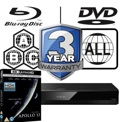 Panasonic Blu-ray Player DP-UB820 All Zone Code Free MultiRegion 4K - Apollo 13 - Bild 1 von 4