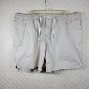 Tommy Bahama Mens Linen Shorts 1XLB Beige Elastic Waist Drawstring 5 pockets - Picture 1 of 13