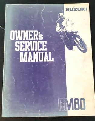 1991 Genuine OEM Suzuki RM80 Owners Service / Repair Maintenance Manual Book - Image 1 of 4