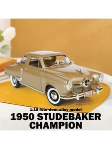 NEW 1:18 1950 Studebaker Alloy Retro Classic Car Model Static Metal Ornament - Picture 1 of 9