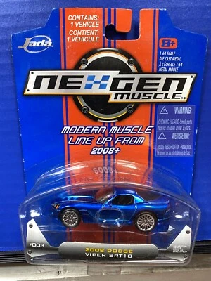 1/64 JADA NEX GEN MUSCLE 2008 DODGE VIPER SRT10 BLUE - Image 1 of 2