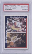 1991 Collegiate Collection Michael Jordan Magic Johnson PSA 10 GEM MT HOF 