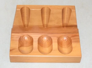 ESTANTE DE SOPORTE DE 3 TUBOS DE MADERA DE ABETO GENUINO ALEMÁN ** L. NUEVO ** - Imagen 1 de 3