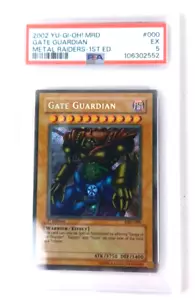 Yu-Gi-Oh Gate Guardian MRD-000 1st Edition Secret Rare PSA 5 EX Condition - Picture 1 of 2