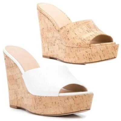Womens Wedge Heel Sandals Platform Mules Open Toe Slipper Occident Oversize Sexy - Image 1 of 4