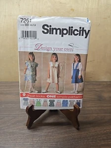 Simplicity Sewing Pattern #7261 Child's Dress Sz 5-8 -Uncut FF- - Picture 1 of 5