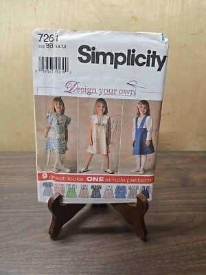 Simplicity Sewing Pattern #7261 Child's Dress Sz 5-8 -Uncut FF- - Image 1 of 4