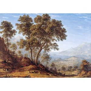 John Glover, My Last view of Italy, Alps Suza, Lustre Canvas Print, A1 Size - Picture 1 of 10