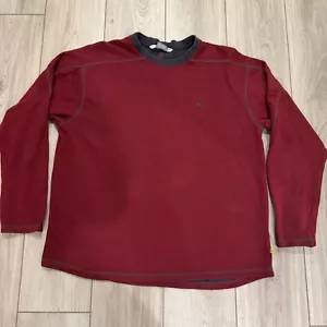 Vintage 90er Jahre Nike Sweatshirt Herren rot groß grau Etikett bestickt Swoosh Netz - Bild 1 von 10