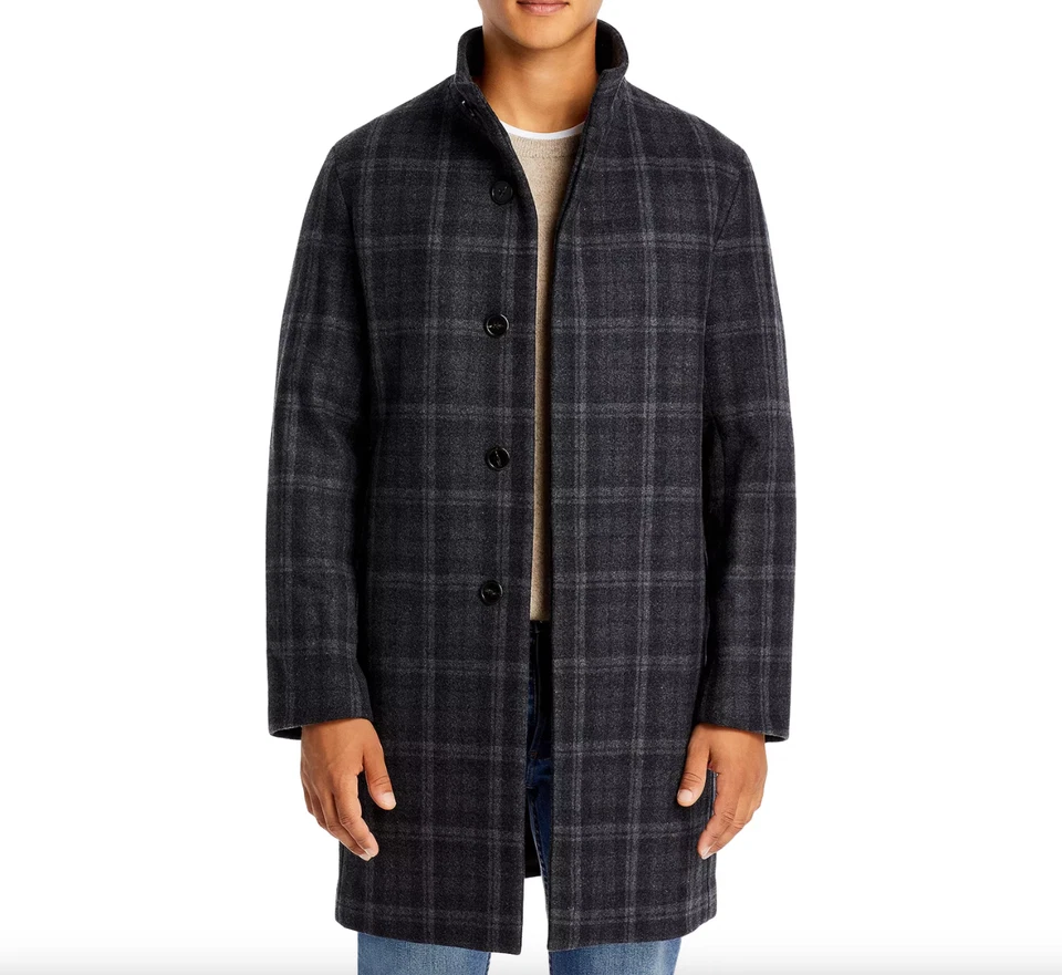 Abrigo Theory Belvin Ortler Cuadros Ajuste Regular Gris Multi Talla XL Foto 1 de 1