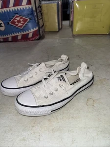 Zapatilla deportiva Converse Shoreline blanca sin cordones para mujer talla 8 - Imagen 1 de 9