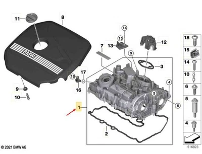 BMW X1 U11 Zylinderkopfhaube 11127952872 NEU ORIGINAL - Image 1 of 2