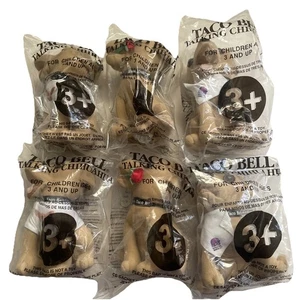 6 Vintage Taco Bell sprechende Plüsch Chihuahua Hunde Neu MÄNGEL / SPRECHEN NICHT - Bild 1 von 4