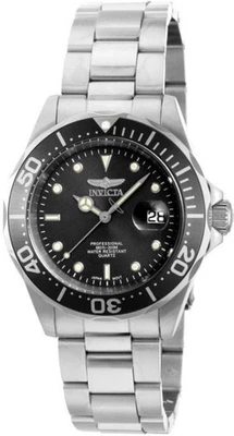 Invicta 14969 Tonalità Argento pro Diver Carbone Lunetta E Quadrante Orologio - Immagine 1 di 4