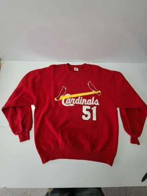 复古红雀 Willie McGee 51 圆领运动衫 Jerzees Super Sweats L 美国 — 第 1/4 张图片