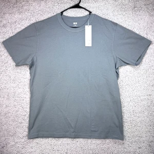Neu mit Etikett Uniqlo U schweres minimalistisches Premium einfarbiges graues T-Shirt Herren Größe XL - Bild 1 von 5