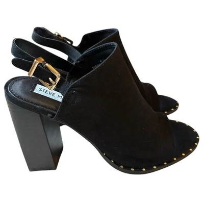 Steve Madden Interrupt Black Heeled Sandal NWT Size 8.5 - Image 1 of 4