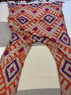 Chaleco de gasa convertible Michael Stars para mujer bufanda patrón geométrico Foto 1 de 4