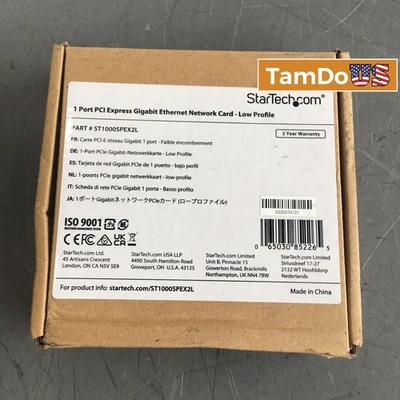 StarTech 1 Port PCIe Gigabit Ethernet Network Card, Low Profile ST1000SPEX2L - Image 1 of 4