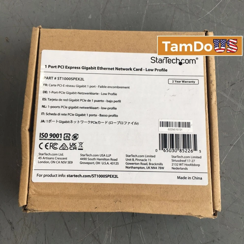 STARTECH 1 PORT GIGABIT ETHERNET NETWORK CARD PCI-EXPRESS ST1000SPEX2L ZZ3-1