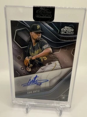 2023 Topps Chrome Preto Luis Ortiz #CBA-LO On-Card Rookie Auto #'d /150 Pirates - Imagem 1 de 2