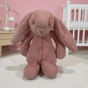 Jellycat Small Bashful Bunny Cerise Pink Plush Stuffed Toy 5" Preowned - Picture 1 of 6