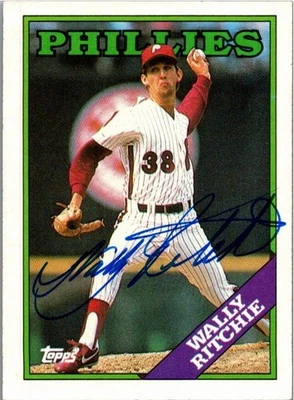 1988 -Wally Ritchie- Topps Autograph/Signed/Auto Baseball Card #494 Phillies - Image 1 of 2