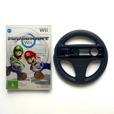 Mario Kart Wii (PAL) - Nintendo Wii & Wii U - Complete + Genuine Wheel - Tested - Image 1 of 4