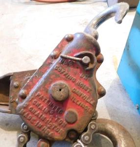 Vintage Coffing G Series 1-1/2 Ton Roller Chain Lever Hoist Sold As Pictured - Picture 1 of 3