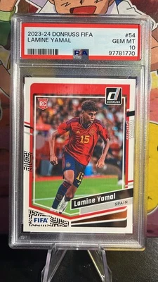 2023-24 Panini Donruss Soccer Lamine Yamal RC Rookie Graded PSA 10 - Spain - Image 1 of 2