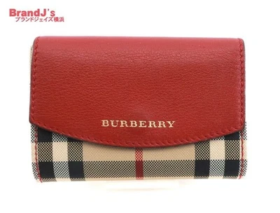 Estuche para monedas Burberry a cuadros de cuero lona/33786 accesorio billetera para mujer original Foto 1 de 4