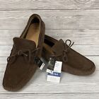 Next  Brown Leather Moccasin Slippers Size 10 PB
