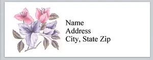 Personalized Address Labels Flowers Watercolor (bx 874) - Picture 1 of 3