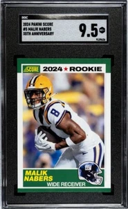2024 SCORE #5 - MALIK NABERS - 35TH ANNIVERSARY - GIANTS ROOKIE - SGC 9.5 MT+ - Picture 1 of 2
