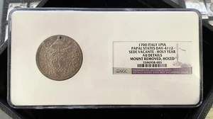 ITALY PAPAL STATES SCUDO 1700 PIASTRE DAV.-4112. SEDE VACANTE - Picture 1 of 4
