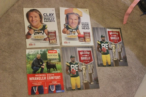 (5) Green Bay Packers Magazine Ads/Posters NFL Football Matthews Favre Jennings Cover