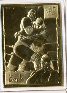 DANBURY MINT 22KT GOLD WWF WORLD WRESTLING FEDERATION THE ROCK #4 - Picture 1 of 1