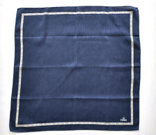 Fendi Bandana Mini Scarf Handkerchief Neckerchief FF Zucca Monogram Dark Blue