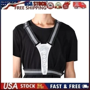 LED Reflective Running Vest with Front Light and Rear Lights - Picture 1 of 10