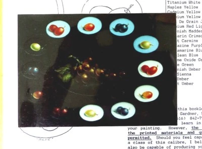 SHELLY GARDNER 1993 PAINTING GRAPES DECORATIVE TECHNIQUE GUIDE BOOKLET - Image 1 of 2