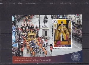 Bahamas MNH Hoja Coronación del Rey Carlos 3 Realeza 2023 - Imagen 1 de 1