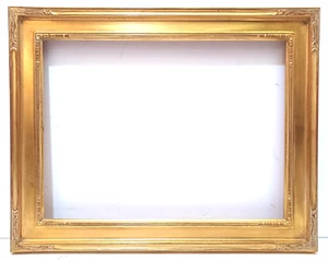 CORNICE PORTAFOTO STD 12 X 16 ART NOUVEAU ANGOLO CHIUSO FOGLIA ORO LARGHEZZA 2" - Foto 1 di 9