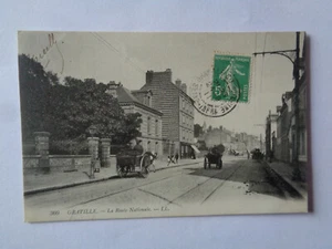 CPA 76 GRAVILLE LA ROUTE NATIONALE LL - Imagen 1 de 2