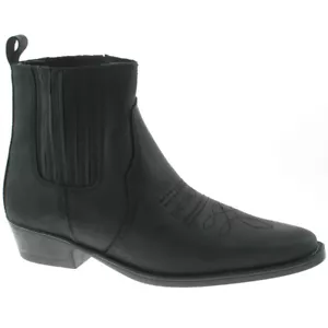 Wrangler Cowboy Boots Desert Western Leather Black Mens 7 - 12 Tex-Mid WM122981K - Picture 1 of 4