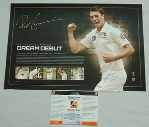 PATRICK CUMMINS HAND SIGNED LIMITED EDITION PRINT CLARKE WARNE WAUGH BRADMAN - Bild 1 von 1