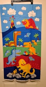 Dinosaur Fabric Cotton Panel by Timeless Treasures 23.5"x43" Fun Colors & Design - Picture 1 of 6