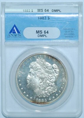 1883 P ANACS MS64DMPL Deep Mirror Prooflike Morgan Silver Dollar - Image 1 of 2