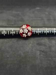 Vintage roter Kunststoff/Lucit und Strass Kuppelring - Größe 7,5 - Bild 1 von 4